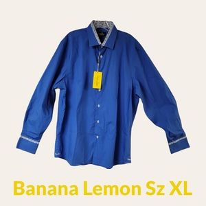 💥3 For$10💥Banana Lemon Men's Dress Shirt Sz XL